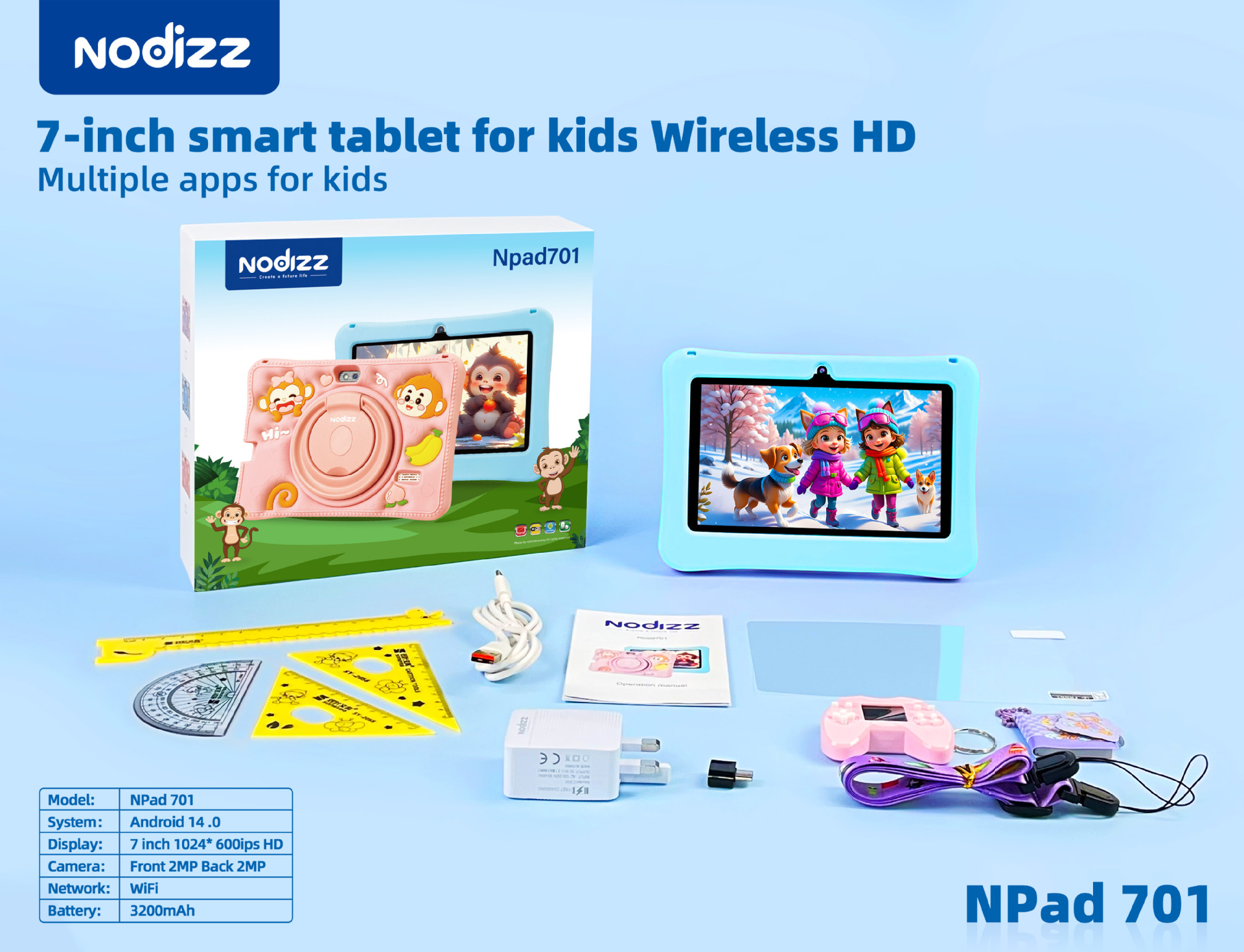 NPad701 kinder tablet TK heißer verkauf native Android system unterhaltung musik lernen_voghion.com