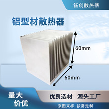 60x60厂家生产供应铝合金型材电子大功率散热器片块量大从优