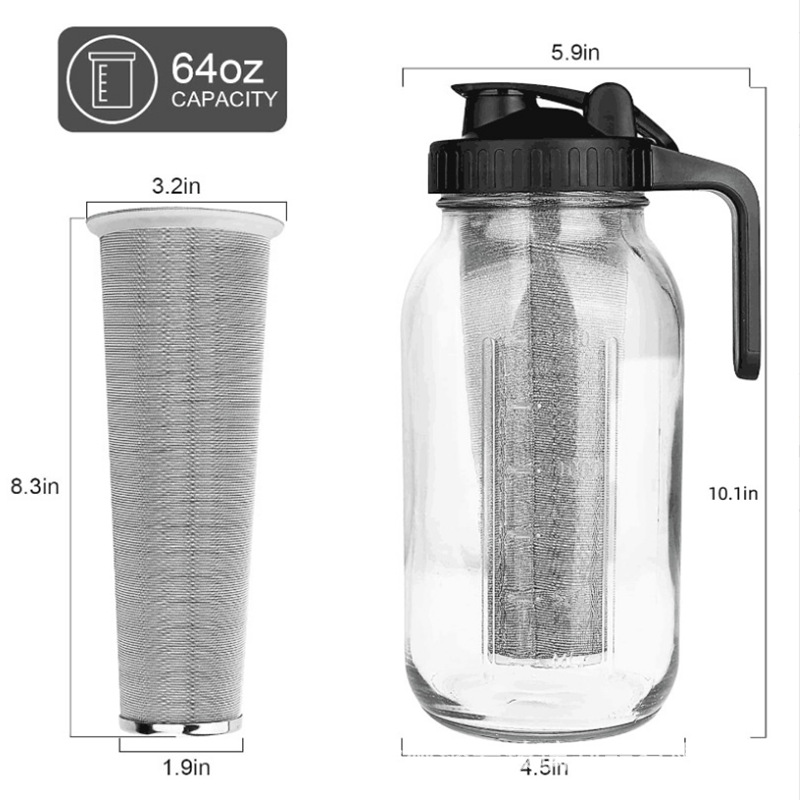 Al por mayor transfronterizo Amazon 32oz botellas de vidrio botellas de bebidas con pantalla de café calibración de botella de agua fría cubierta de mango