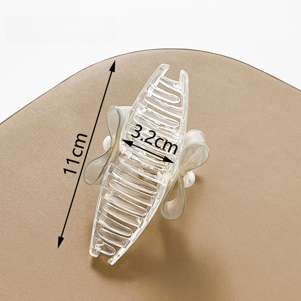 Fermaglio trasparente per capelli Fermaglio carino Grande fermaglio a farfalla Fermaglio a squalo Perla Accessori per capelli Copricapo all'ingrosso_voghion.com