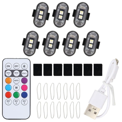 lights car and motorcycle LED | Other lights - seven-lights-and-one-remote-control