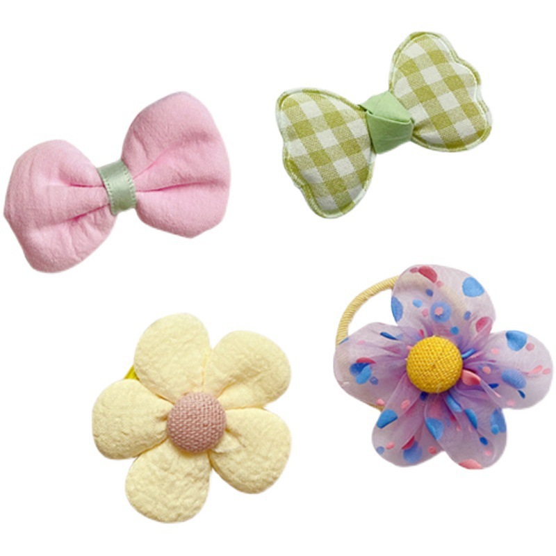Pasadores de Pelo para Niñas, Primavera-Verano, con Lazo de Hada y Flores, Accesorios para el Cabello, Lindos y Dulces
