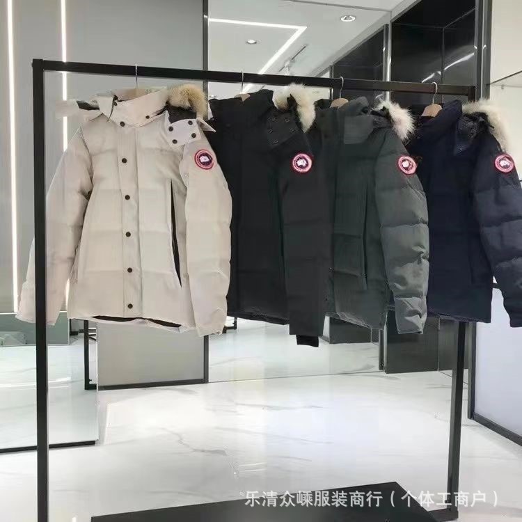 冬季高端鹅家大口袋男女户外同款服派克连帽加厚保暖防风毛领外套