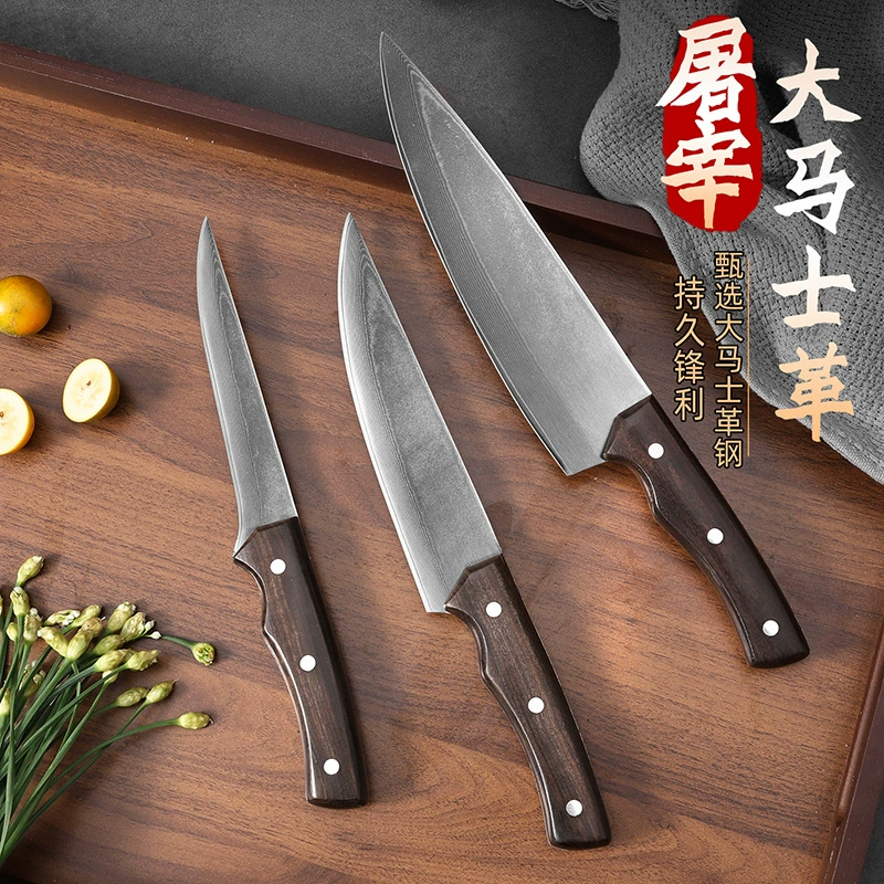 Сталь дамасская, кухонный нож поварской нож, нож для резки мяса, разделочный нож, специальный нож для кости, разделка костей