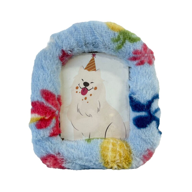 Customized Blue Export Velvet Cute Fabric-Covered Photo Frame for Living Room and Bedroom Display, Hollow Frame for Cross-Border Trade