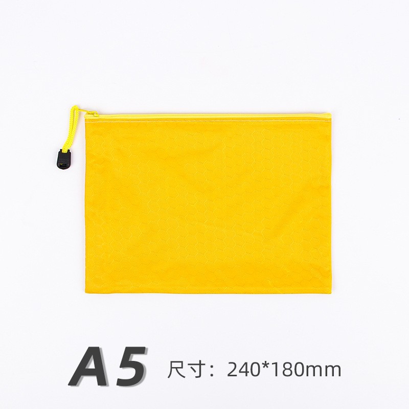 A4 bolsa de cremallera portátil logotipo imprimible patrón de fútbol Oxford bolsa de archivo de tela de color impermeable engrosada BOLSA DE INFORMACIÓN papelería