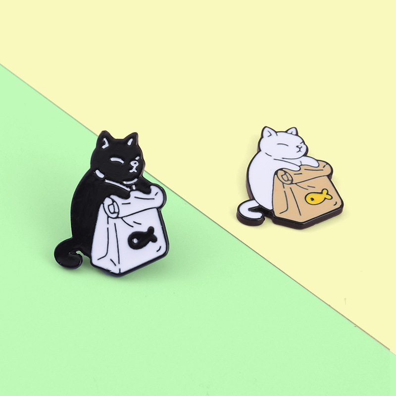 Alloy Material Cute Pin Cat Fish Alloy Plating Unisex Brooches