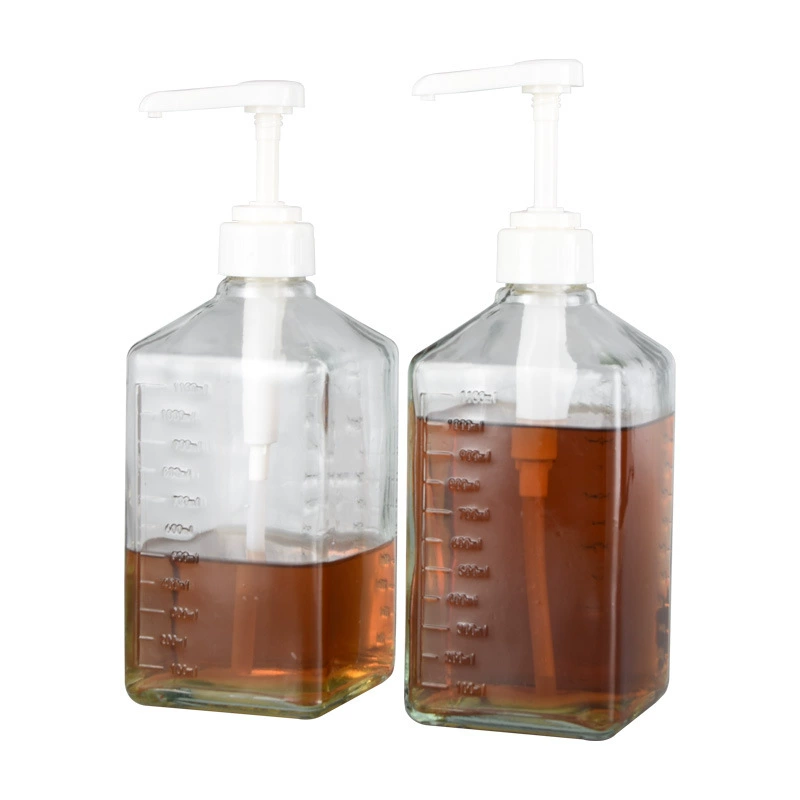 Milk tea shop 8cc glass sugar press bottle hand-pump sugar syrup press bottle for precision dosing for milk tea coffee tools