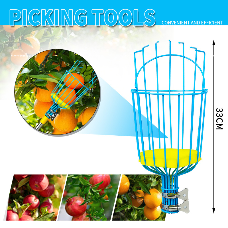 Recolección de artefactos de frutas Varilla telescópica Mango Wo Mandarin Recolección de frutas a gran altura Recolección de ganchos de níspero Naranja Naranja Jujube Caqui Naranja Cierra