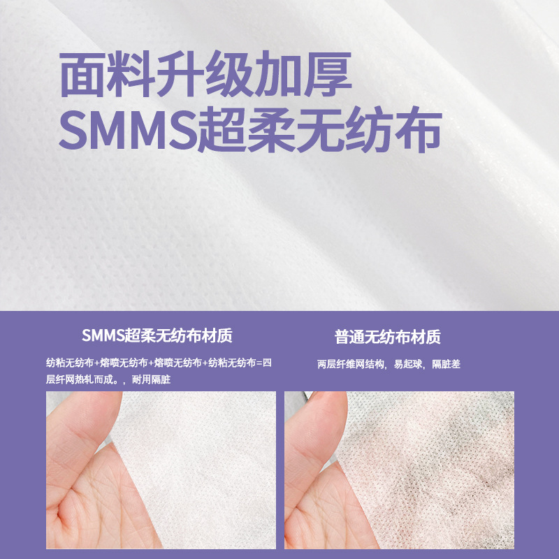 Hotel disposable four-piece set bed sheet SMMS non-woven skin-friendly pillowcase duvet set inn travel supplies wholesale