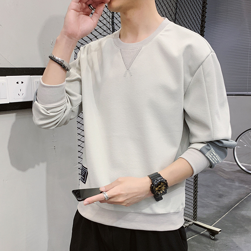 2024 Spring and Autumn Sweatshirt Men's Round Neck Pullover Loose Harajuku Style Student Long Sleeve Hong Kong Style Top Hot Style 2024 Spring and Autumn Sweatshirt Men's Round Neck Pullover Loose Harajuku Style Student Long Sleeve Hong Kong Style Top Hot Style