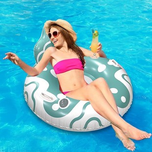 Cross-Border Supply of Inflatable Water Mesh Seat, Adult Swimming Pool Lounge Chair, Floating Boat, Water Hammock, Cloth Cover, Seat Swimming Ring