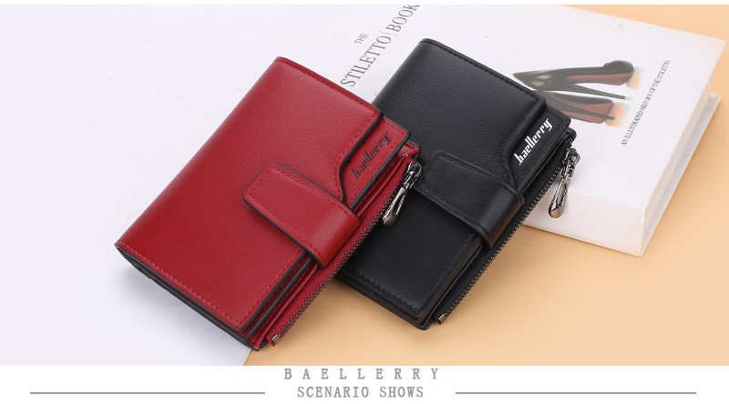2023 New Baellerry Women's Short Korean Edition Multi Card Zipper Buckle Zero Wallet Money Clip_voghion.com