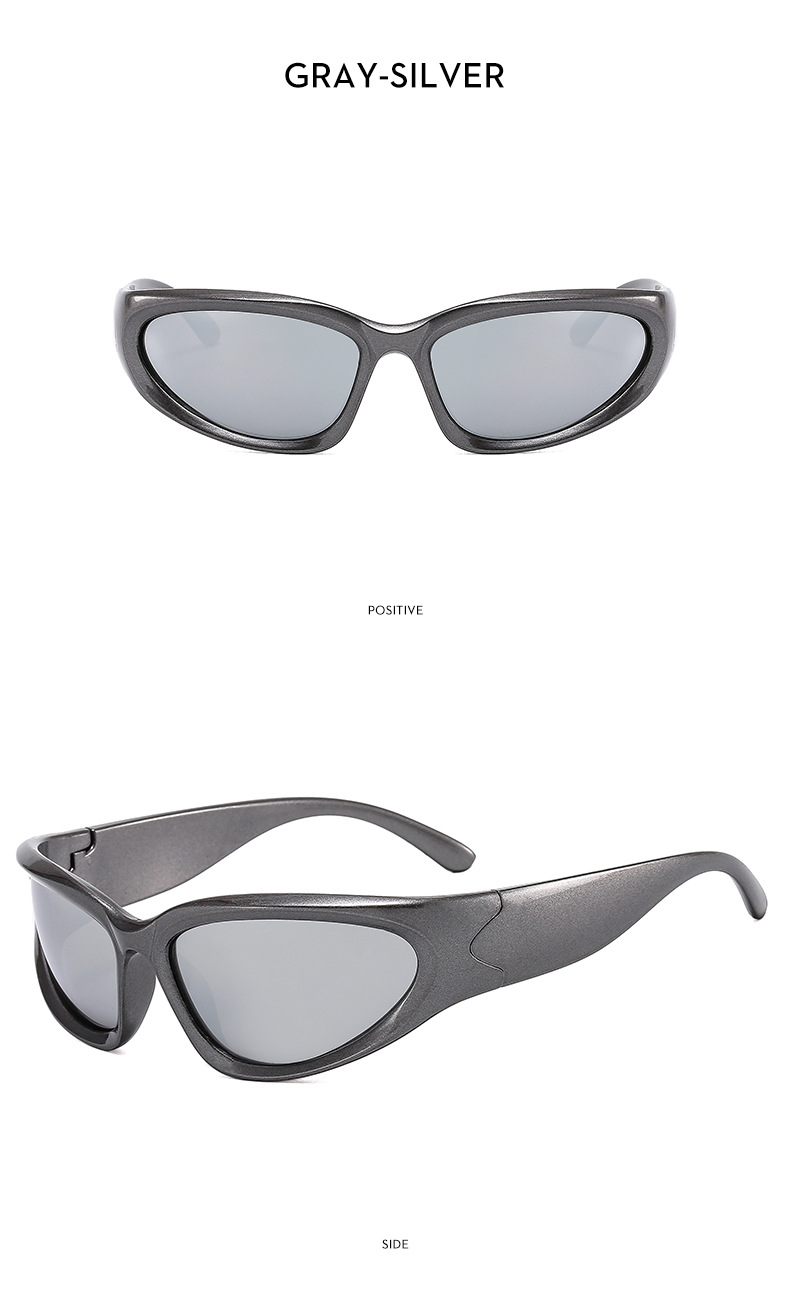 Millennium Future New Y2K Spicy Girl Cycling Punk Sports Network Occhiali da sole rossi Occhiali alla moda da donna_voghion.com