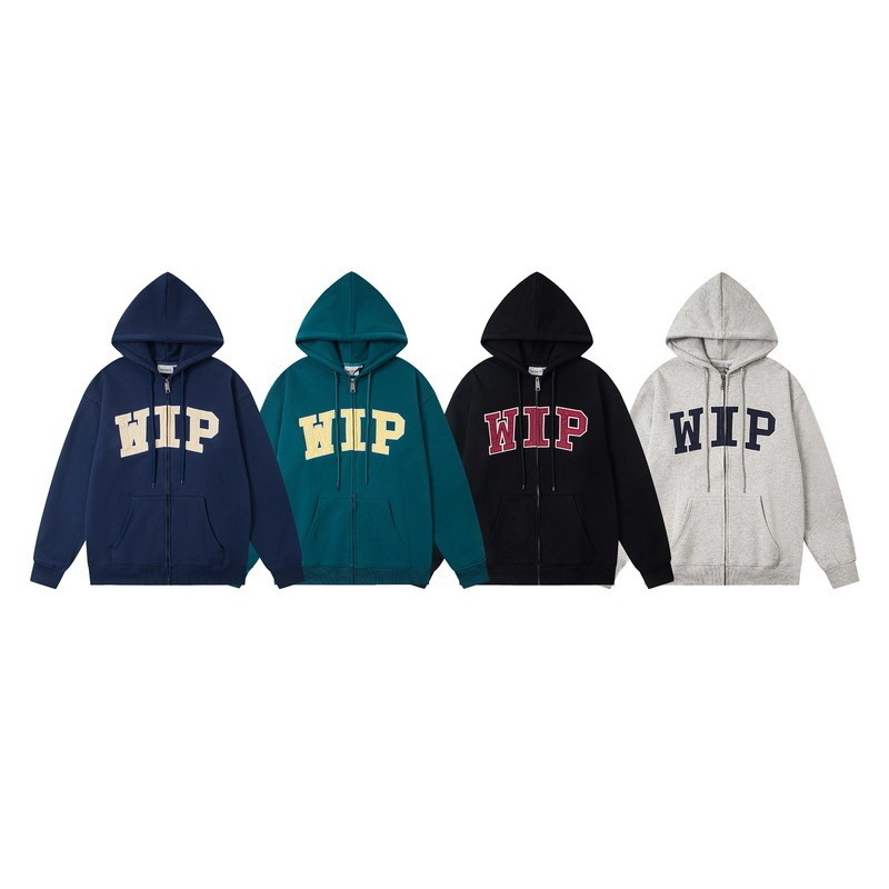 Cross-Border Export American Carhartt Trendy Brand Carhartt Wip Patch Embroider Men's and Women's Cardigan Hooded Sweatshirt Ins