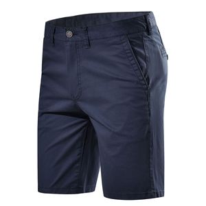 夏季蓝色男士欧美休闲短裤青年现货棉中腰直筒型休闲色男裤跨境图片