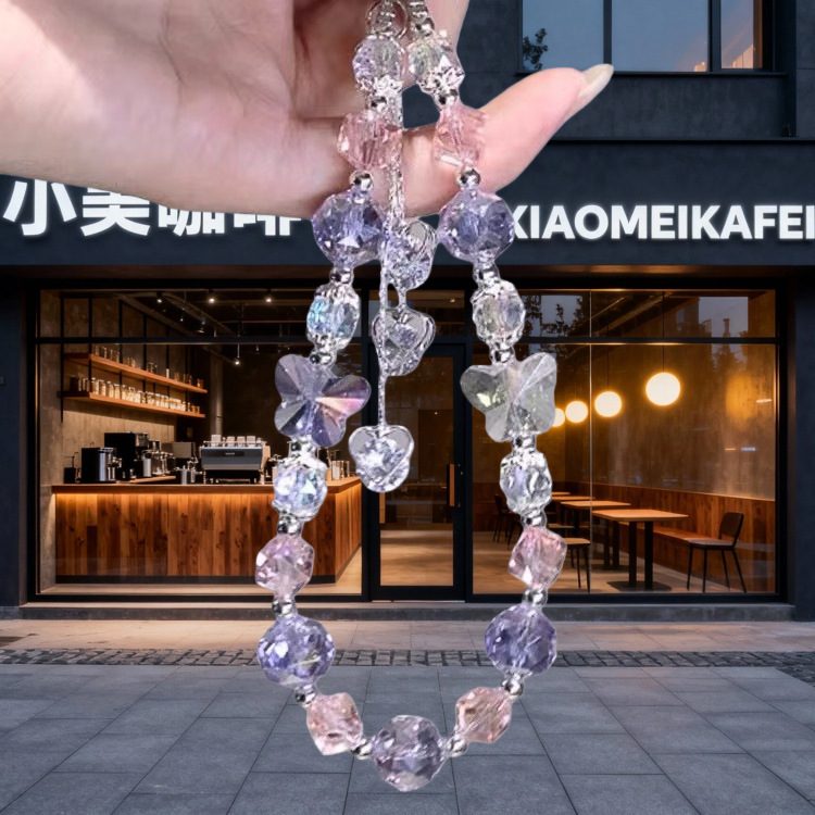 Korean-Style New Design Transparent Beaded Pendant with a Niche High-End Feel, Versatile and Exquisite Phone Charm Korean-Style New Design Transparent Beaded Pendant with a Niche High-End Feel, Versatile and Exquisite Phone Charm