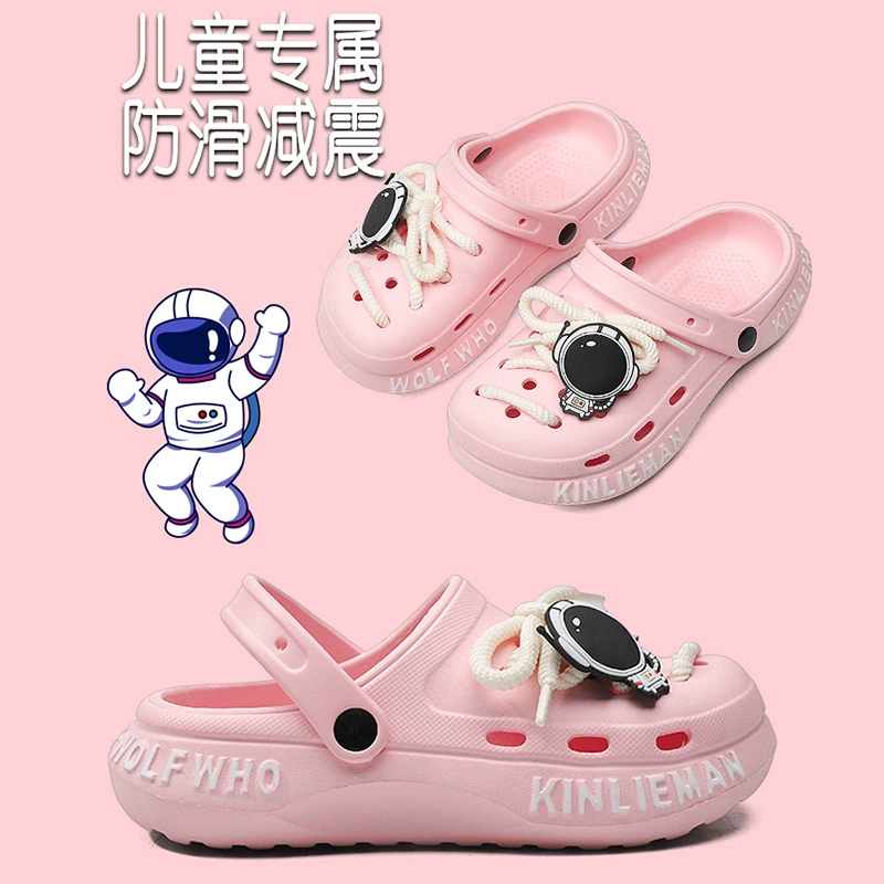 Пещерные туфли мужской летний 2025 новый внешний вид нескользящие двойные пляжные полутрапки девушки случайные сандалии