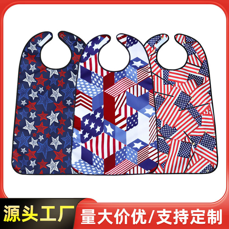 Factory cross-border supply elderly feeding apron waterproof adult saliva towel bib for elderly eating bib