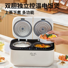 ノンスティック家庭用スマート2-in-1炊飯器、3～4人用、5L、二重釜、予約機能付き、デュアルコントロール、ドロップシッピング対応