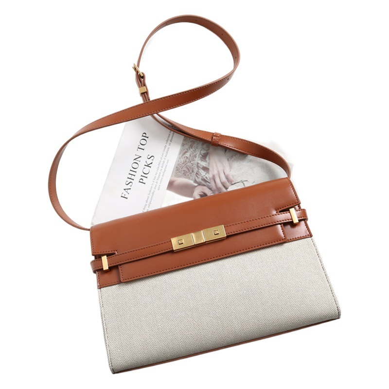 Yang Shulin Manhattan Kelly bolso de cuero 2025 nuevo bolso de mensajero portátil de cuero de alta gama de gran marca