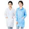 Factory purification workshop food medicine factory men's and women's work clothes blue white dustproof protective jacket lapel button coat