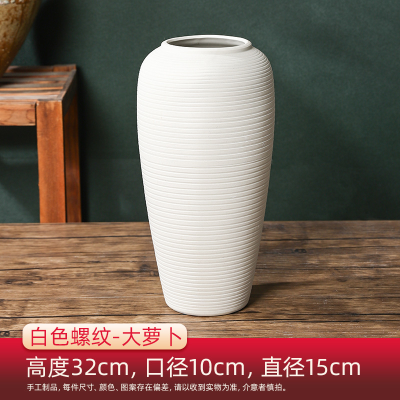 Jingdezhen cerámica hermosa vasija decoración para el hogar adornos de escritorio blanco de alto nivel sensor de flores estudio gabinete de televisión