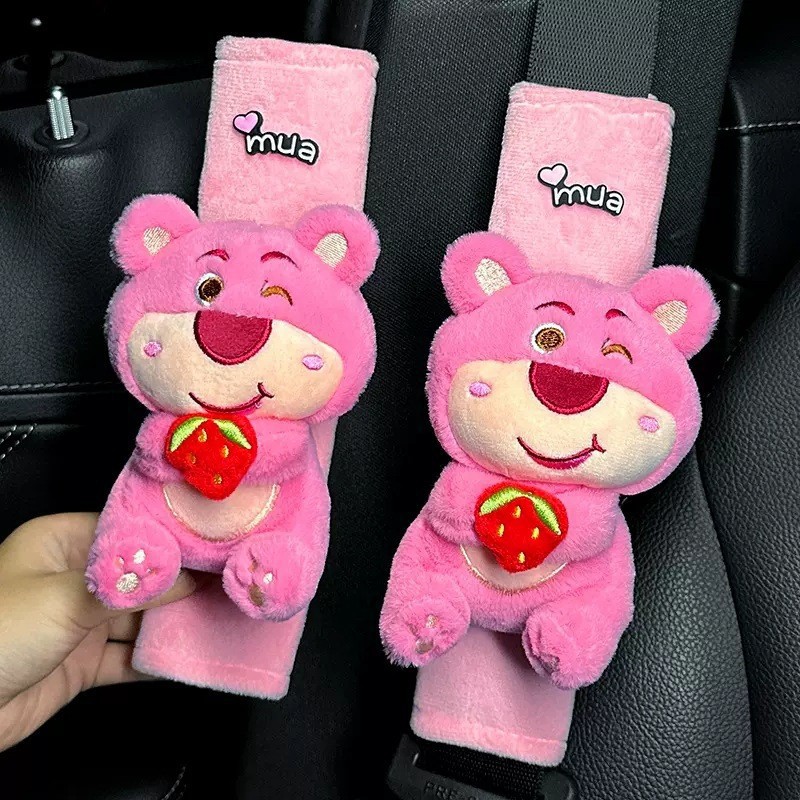 Protector de Hombro de Peluche para Cinturón de Auto de Terciopelo de Cristal, Anti-estrangulamiento, para Automóvil