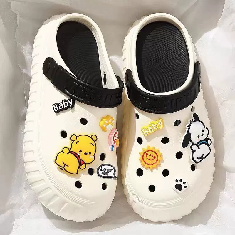 Новые пещерные туфли 2024 Летние женские туфли Baotou носить на берегу моря