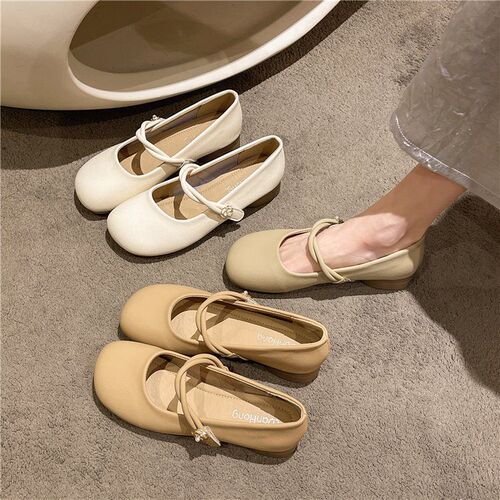 Mary Jane cheongsam shoes for women 2025 new summer matching skirt small leather shoes new Chinese round head all-matching single-layer shoes trend