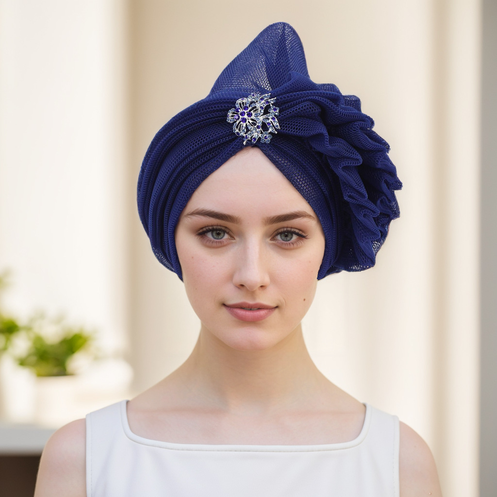 Muslim hat Layered fashion accessory African hat multicolor_voghion.com