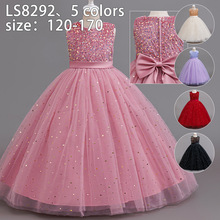 跨境女童礼服儿童舞会公主裙宝宝生日宴会钢琴演出服蓬蓬纱连衣裙