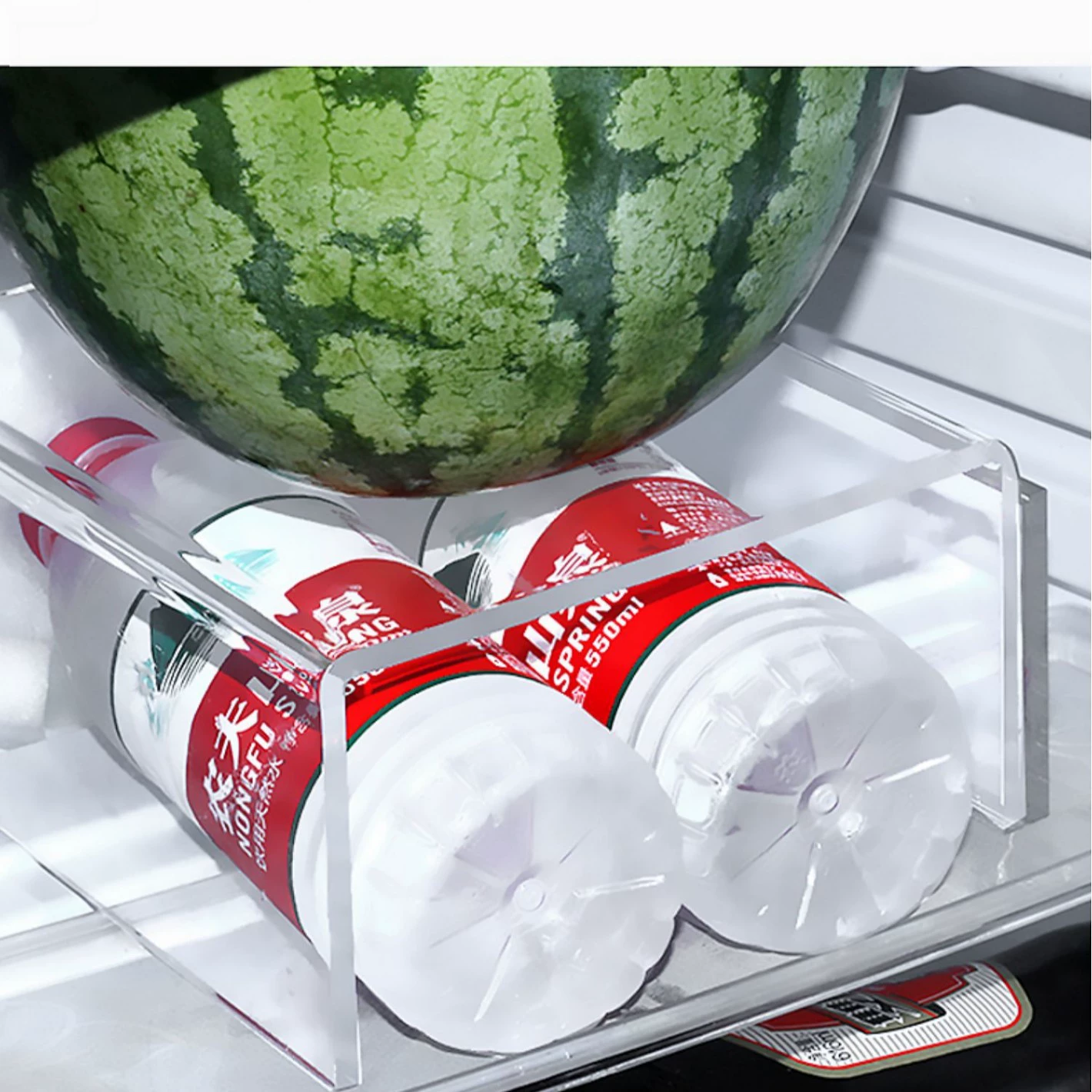 Acrylic U‑Shaped Elevated Storage Rack, Thickened Load‑Bearing Shelf for Desktop & Fridge