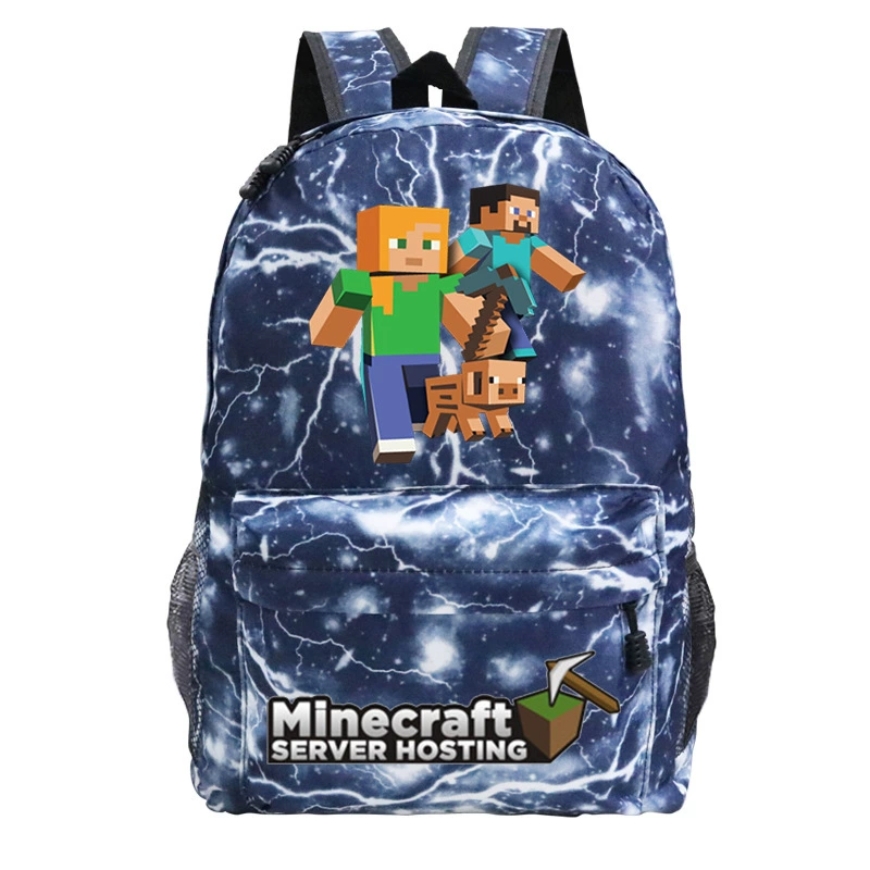 Детский рюкзак-плечевая сумка (Minecraft), принтая школьная сумка, один размер, легкий 0.311 кг