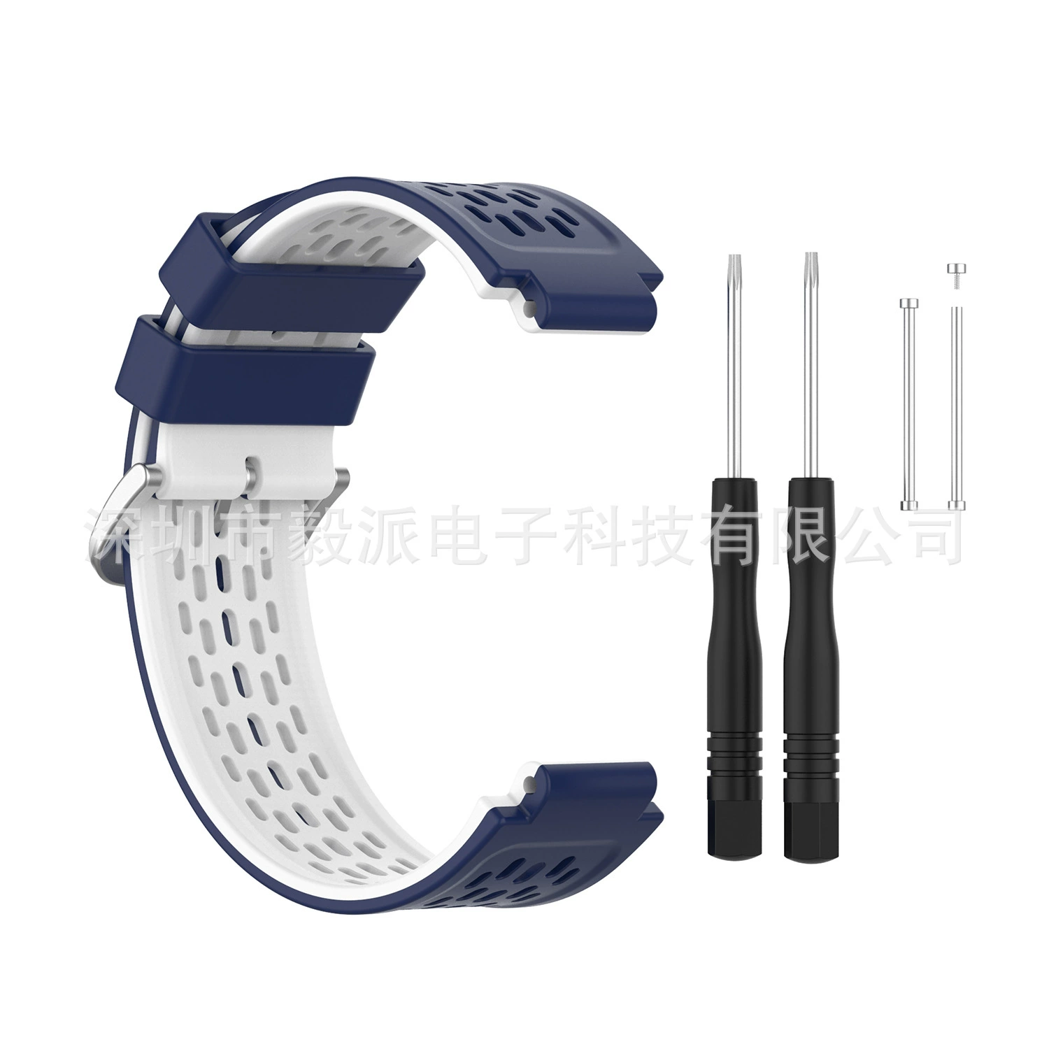 Подходит для Jiaming Forerunner220/735, двухцветный ремешок с квадратным отверстием для Forerunner235, силиконовый браслет