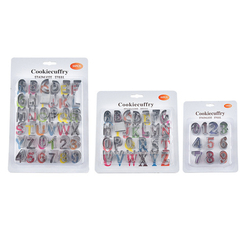 Cookie Mold Creative Letters and Numbers Cookie Mold Baking Tool Fondant Set Stainless Steel DIY Cookie Mold