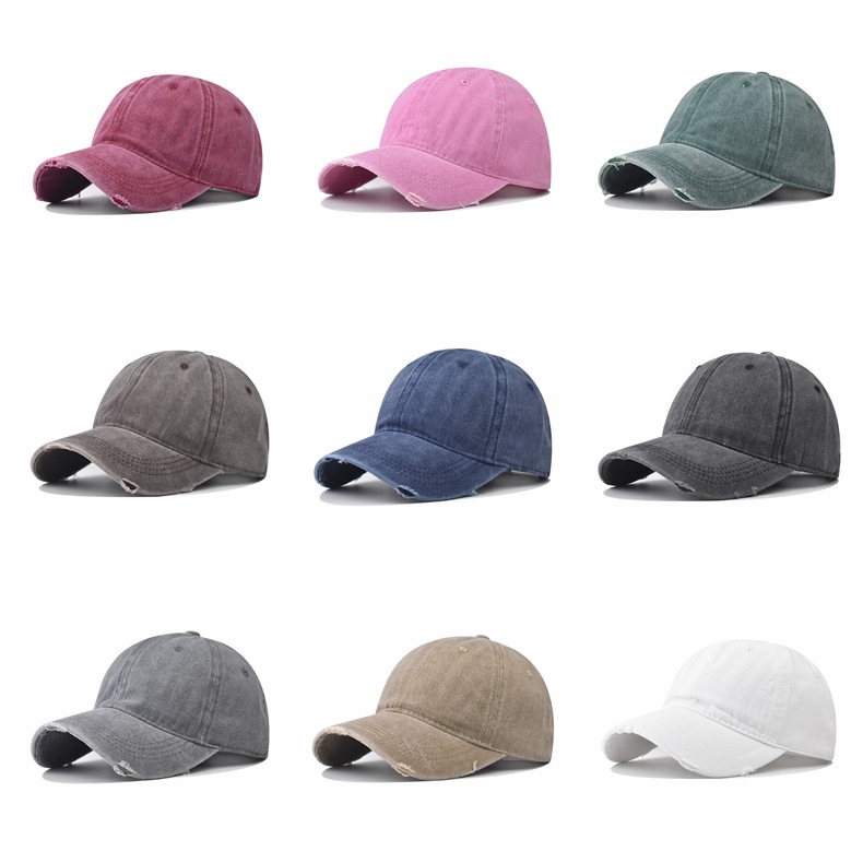 Lavados transfronterizos para hacer viejos gorros de béisbol agujeros de alta calidad, gorras de alta calidad de moda para hombres y mujeres