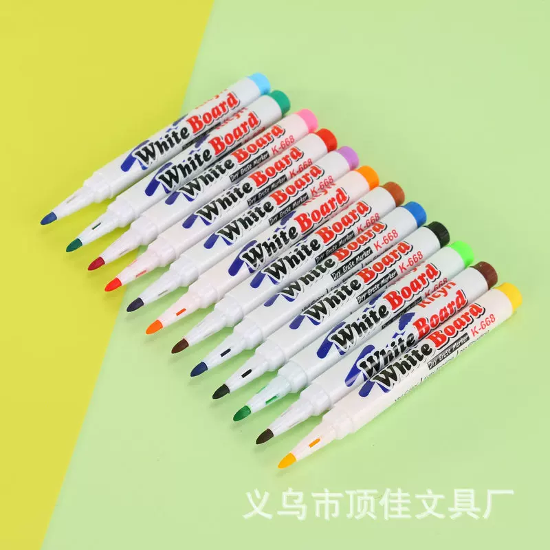 儿童绘画大号彩色漂浮笔儿童分类遇水悬浮笔可擦白板笔网红笔批发
