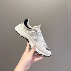 小香风C拼色厚底25A德训鞋真皮拼接百搭低帮休闲运动女鞋透气轻便