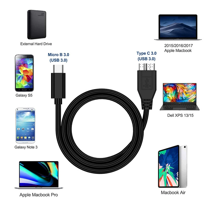 Typec Moved hard disk data cable MicroUSB3.0 mobile phone MacBook notebook OTG connection cable