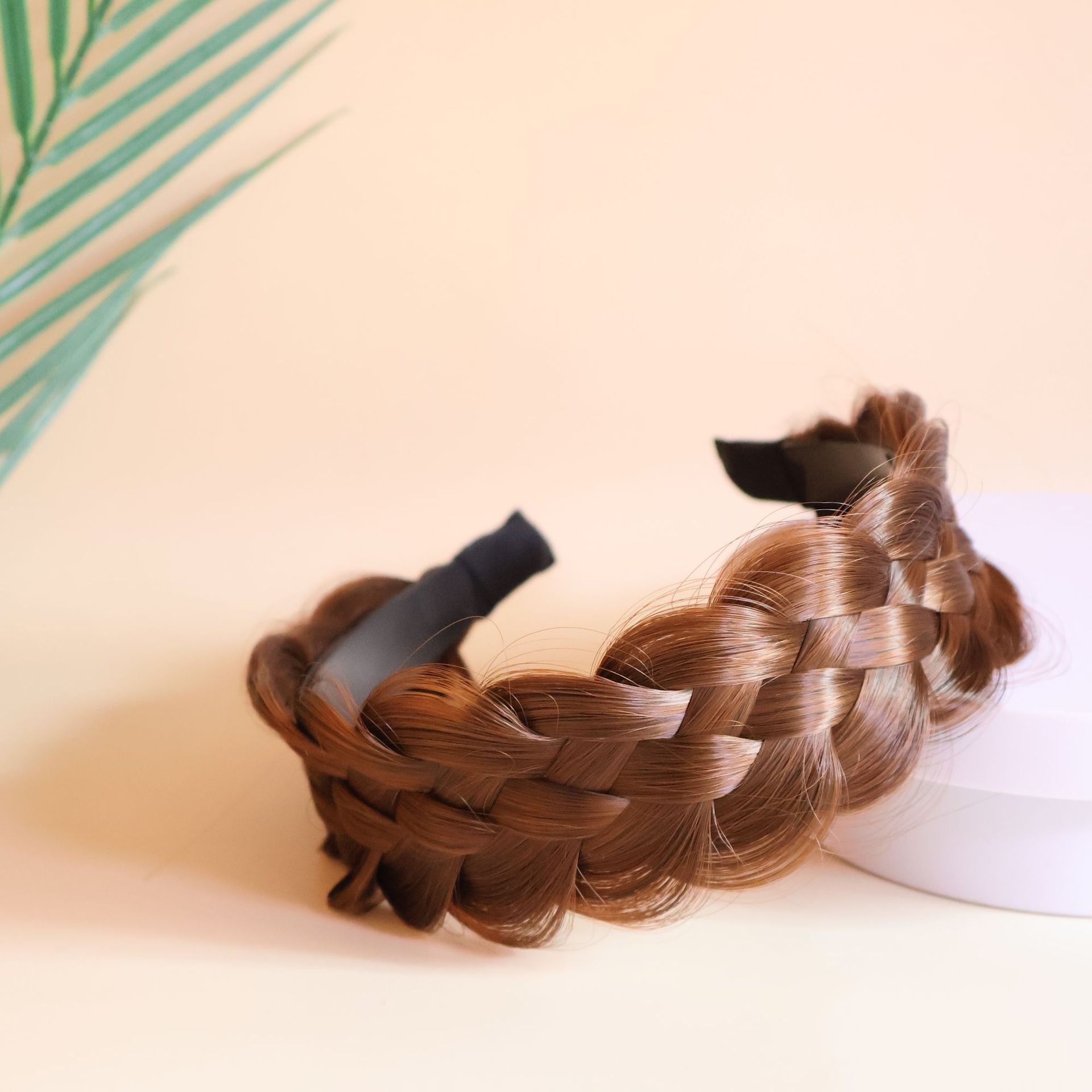 [와이드 라떼아트 헤어밴드] 라이트브라운