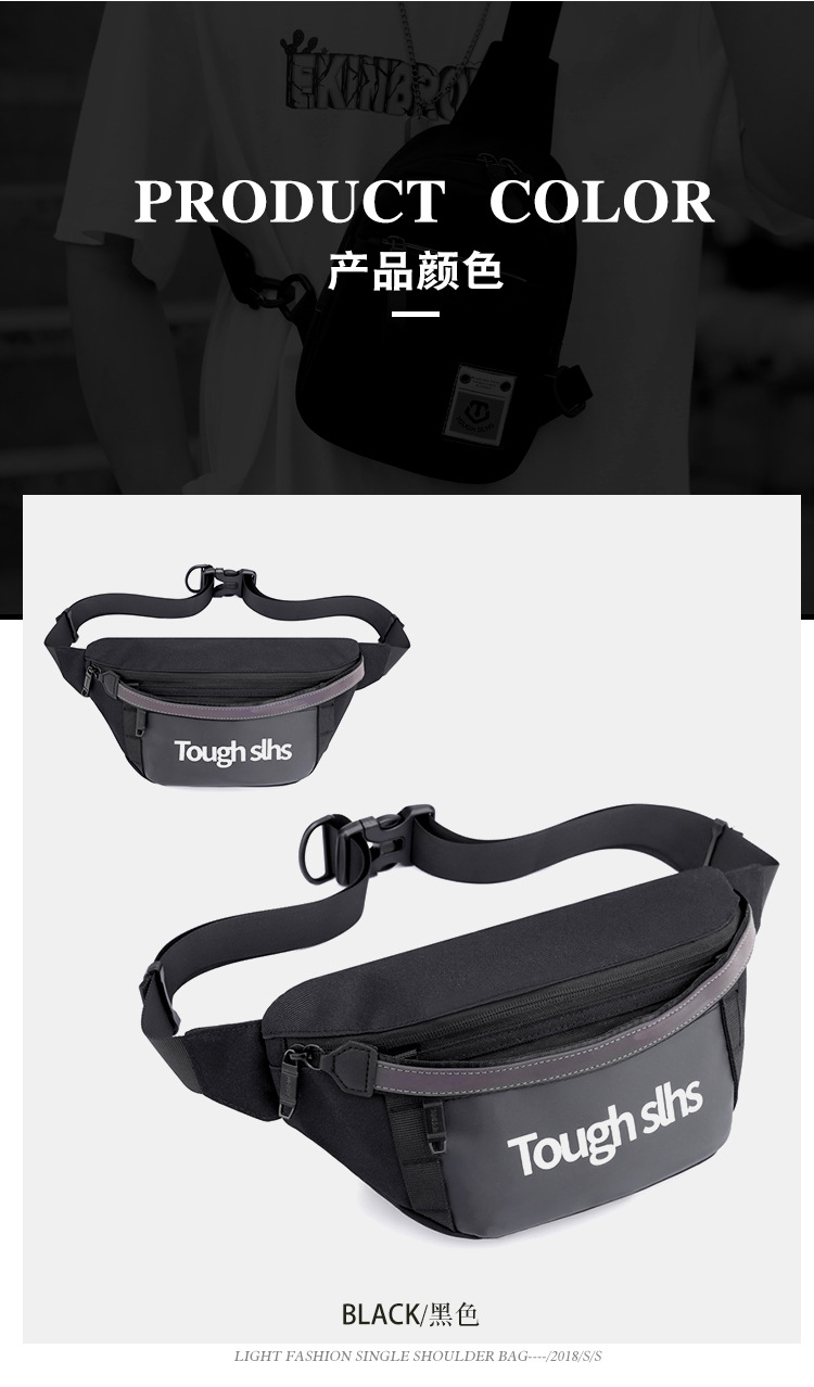 Wholesale of new men's and women's trendy waist bags, outdoor laser reflective chest bags, fashionable street crossbody bags and sports waist bags undefined