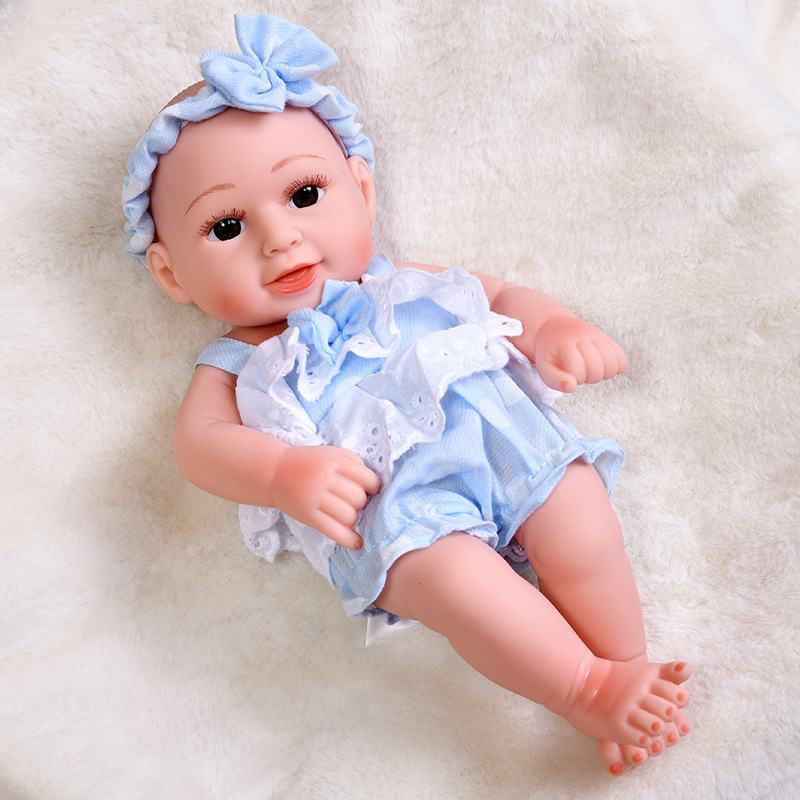 Simulación bebé renacido muñeca 30cm vinilo muñeca suave pegamento bebé dormir calmante niños jugar casa juguete