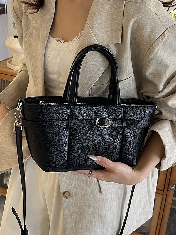 Bolso femenino 2025 nuevo patrón de lichi retro bolso de mensajero de un solo hombro para viajes diarios