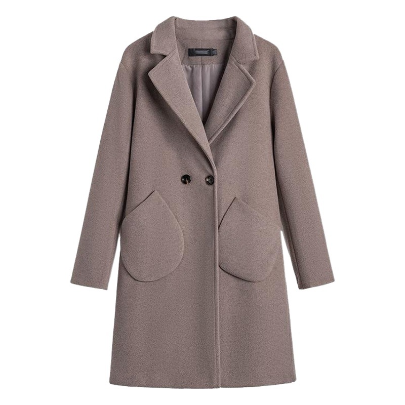 Autumn and Winter New Large Size Small Size Casual Woolen Coat Korean Style Loose Short Woolen Coat for Chubby Girls Women