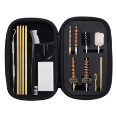 Cross-border hot-selling brass firearm maintenance tool kit 18-piece gun brush set barrel maintenance brush combination