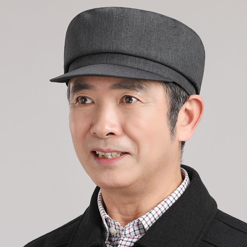 Sombrero de edad media primavera otoño hombre primavera vieja delgada sombrero de tela papá viejo sombrero de lengua de la lengua