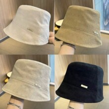 春季新品水桶帽棉麻舒适透气百搭盆帽女生韩版ins简约时髦渔夫帽