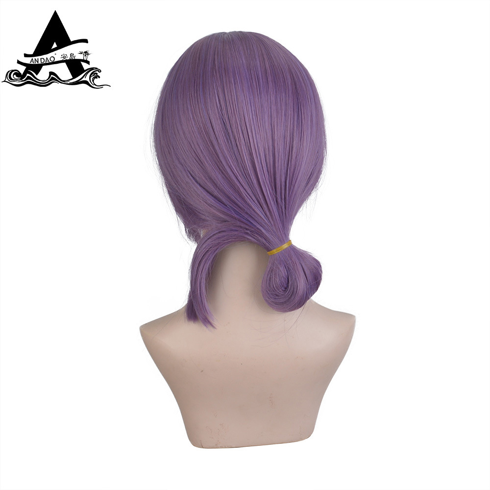 Peluca Morada de Demonio Bomba de Chainsaw Man, Accesorio de Cosplay de Anime de una Pieza, Dropshipping del Fabricante, CB106