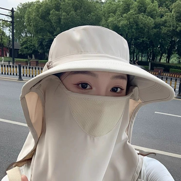 Zhaohang универсальная дышащая солнцезащитная шляпа с защитой от ультрафиолета, маска для лица и шеи, женская летняя солнцезащитная шляпа, круговая защита